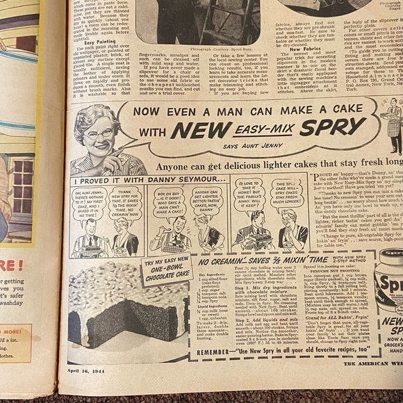 American Weekly April 16, 1944 issue. Filled with WWII-era entertainment + news. - Picture 9 of 9